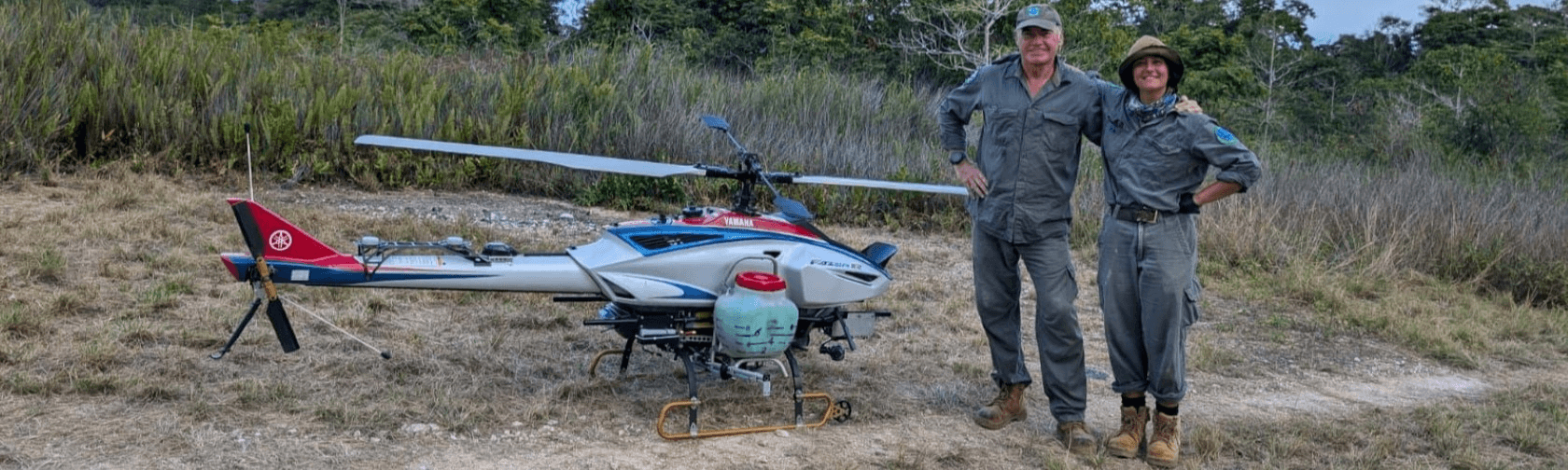 Steve Reynolds and Sarah Wilson drone operation