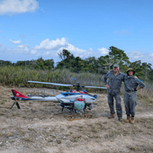 Steve Reynolds and Sarah Wilson drone operation