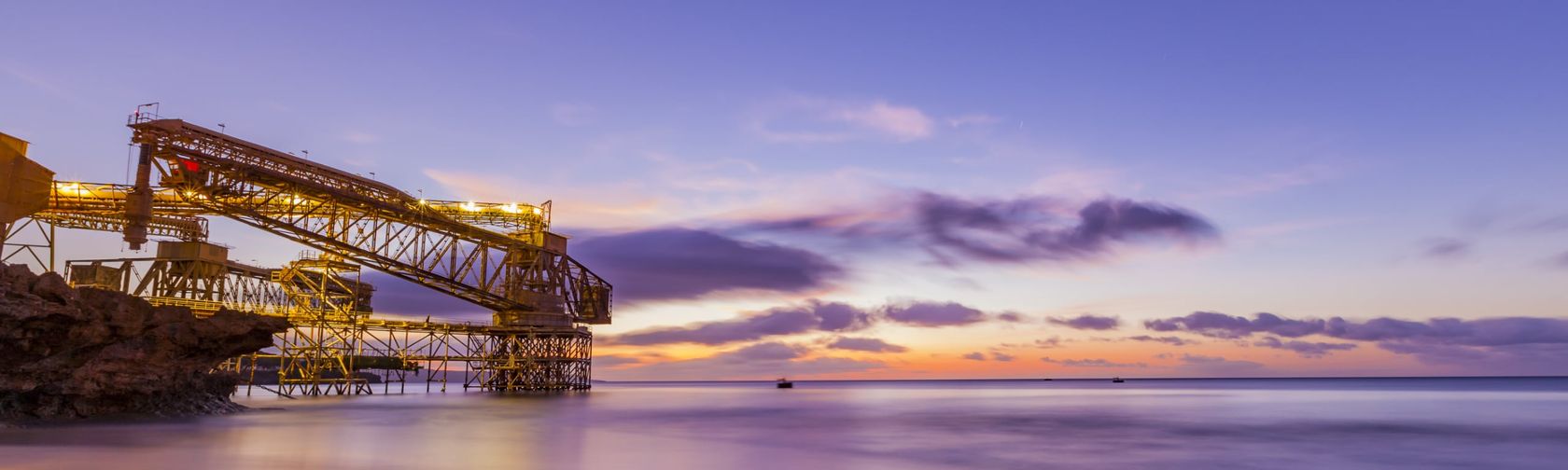 Phosphate loading facility at Flying Fish Cove