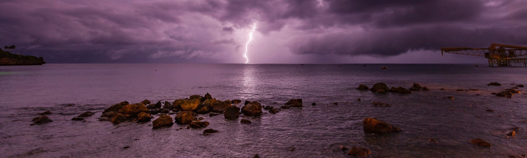 Lightning over Flying Fish Cove. Photo: Wondrous World Images