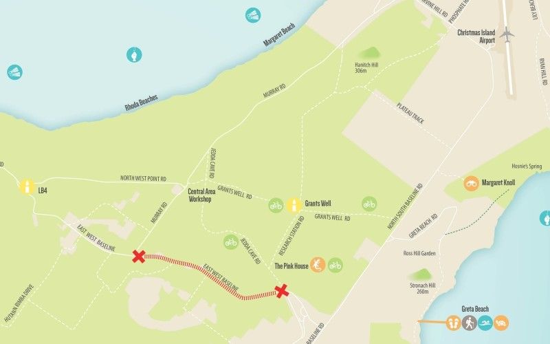 East–West Baseline Road closure for roadworks.